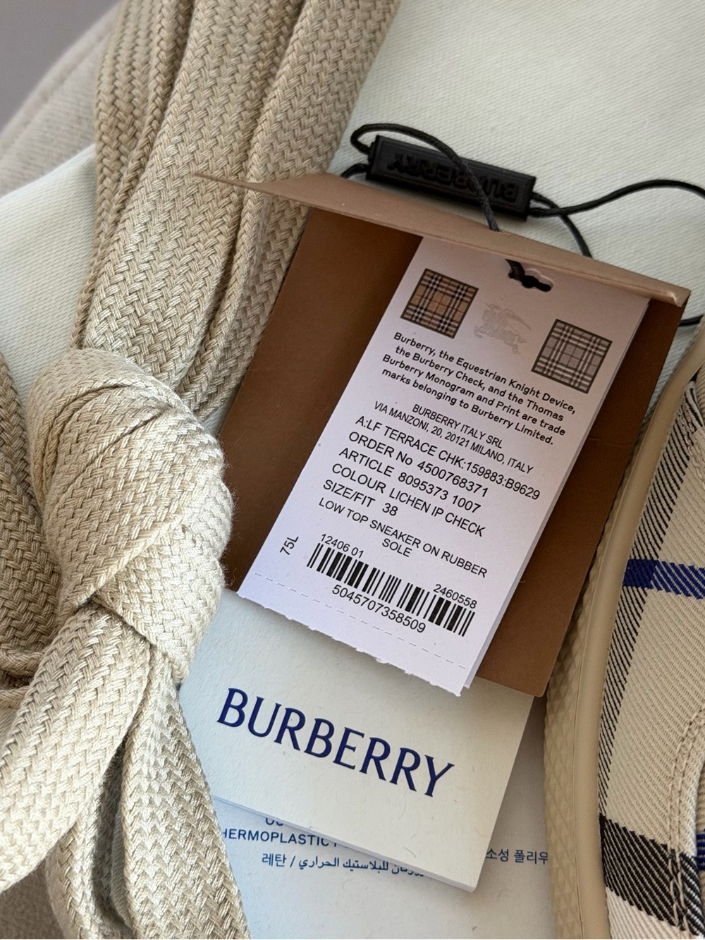 Burberry Check Low Top Sneaker - Picture 13 of 14